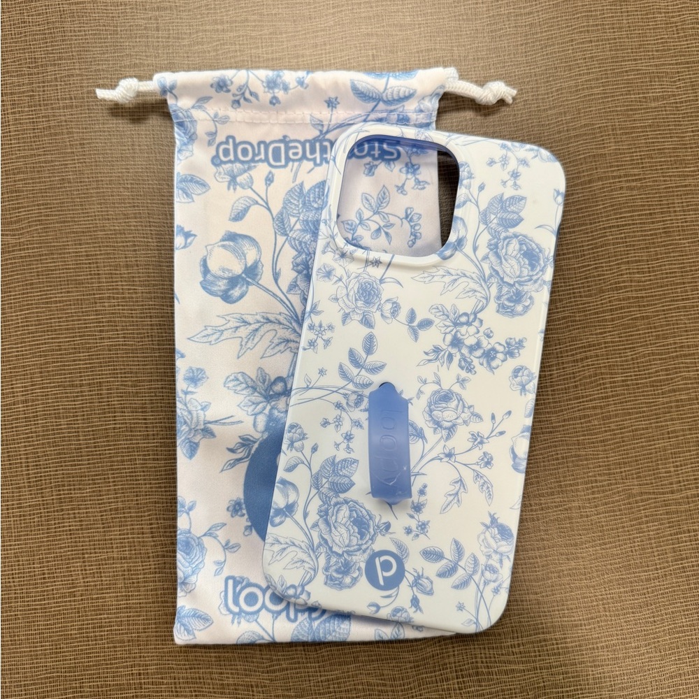 Blue Toile iPhone 15 Pro Max Case🩵